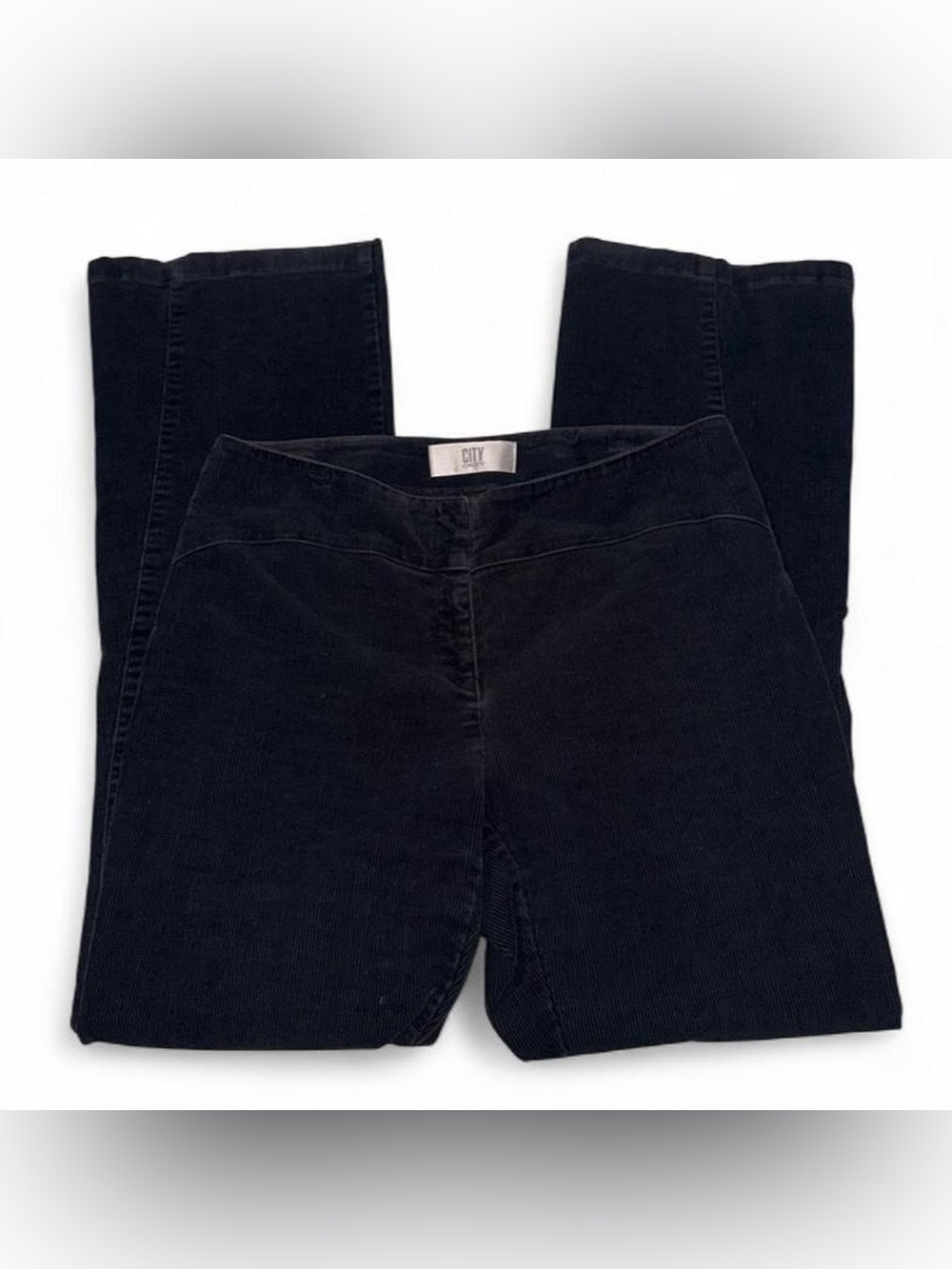 City Streets Black Straight Leg Corduroy Pants